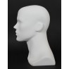 14 in H Matte White Abstract Face Male Head Mannequin MH8-WT