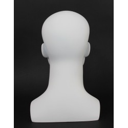 14 in H Matte White Abstract Face Male Head Mannequin MH8-WT