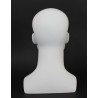 14 in H Matte White Abstract Face Male Head Mannequin MH8-WT