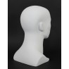 14 in H Matte White Abstract Face Male Head Mannequin MH8-WT