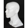 14 in H Glossy White Abstract Face Male Head Mannequin MH8-GW