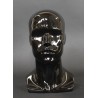 14 in H Glossy Black Abstract Face Male Head Mannequin MH8-HB