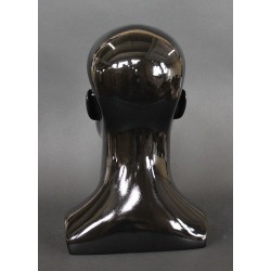 14 in H Glossy Black Abstract Face Male Head Mannequin MH8-HB