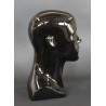 14 in H Glossy Black Abstract Face Male Head Mannequin MH8-HB