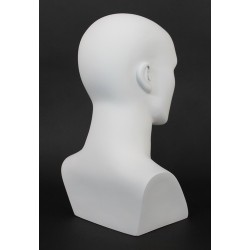 15 in H Matte White Featured Face Female Head Mannequin MH27-WT