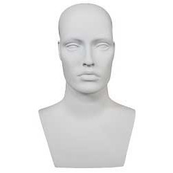 15 in H Matte White Featured Face Female Head Mannequin MH27-WT