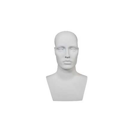 15 in H Matte White Featured Face Female Head Mannequin MH27-WT