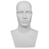 15 in H Matte White Featured Face Female Head Mannequin MH27-WT