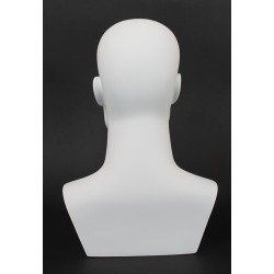 15 in H Matte White Featured Face Female Head Mannequin MH27-WT