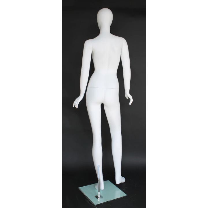 USED-SFW55E-WT Elegant Egg Head Female Mannequin in Matte White finish