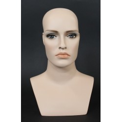 15 in H Skintone color Face make up Female Head Mannequin MH27-FT