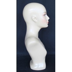 21.5 in H Skintone color Face make up Female Head Mannequin MH2-FT