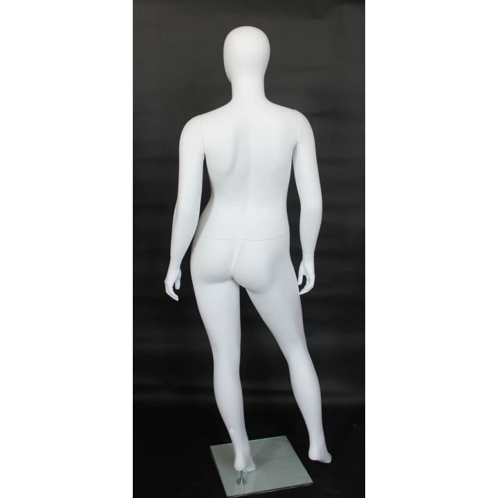 USED-PLUS-44 Plus Size Female Mannequin Egg Head Matte White