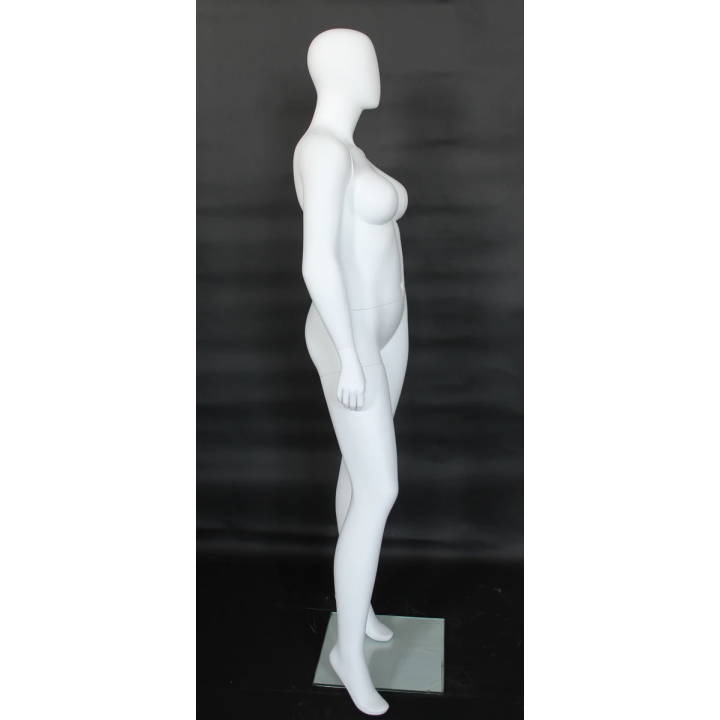 USED-PLUS-44 Plus Size Female Mannequin Egg Head Matte White