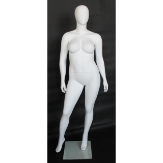 USED-PLUS-44 Plus Size Female Mannequin Egg Head Matte White