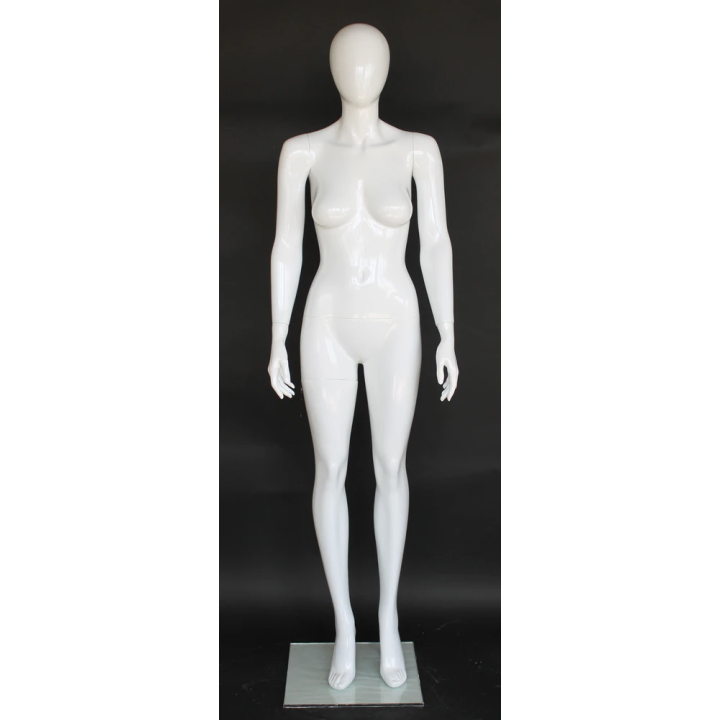 USED-SFW85E-GW Glossy White Female Mannequin traight-Standing Pose