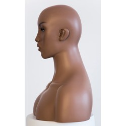 15 in H African American Face Make up Female Head Mannequin MH5-BK