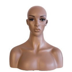 15 in H African American Face Make up Female Head Mannequin MH5-BK