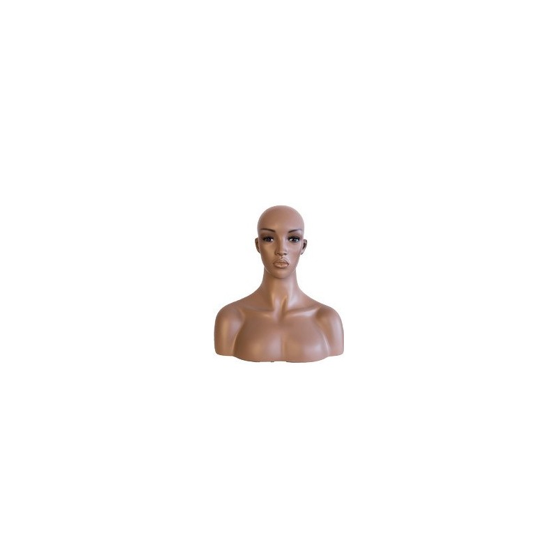 15 in H African American Face Make up Female Head Mannequin MH5-BK