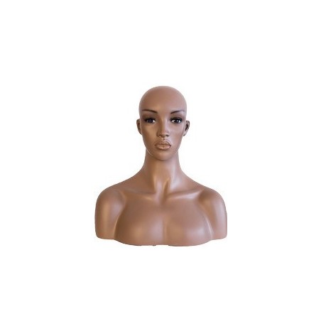 15 in H African American Face Make up Female Head Mannequin MH5-BK