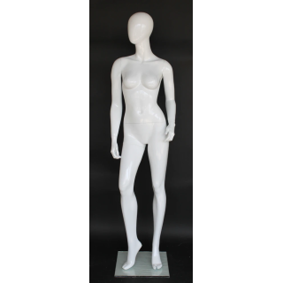 USED-SFW83E-GW Glossy White Female Mannequin Egg Head -NYC Display