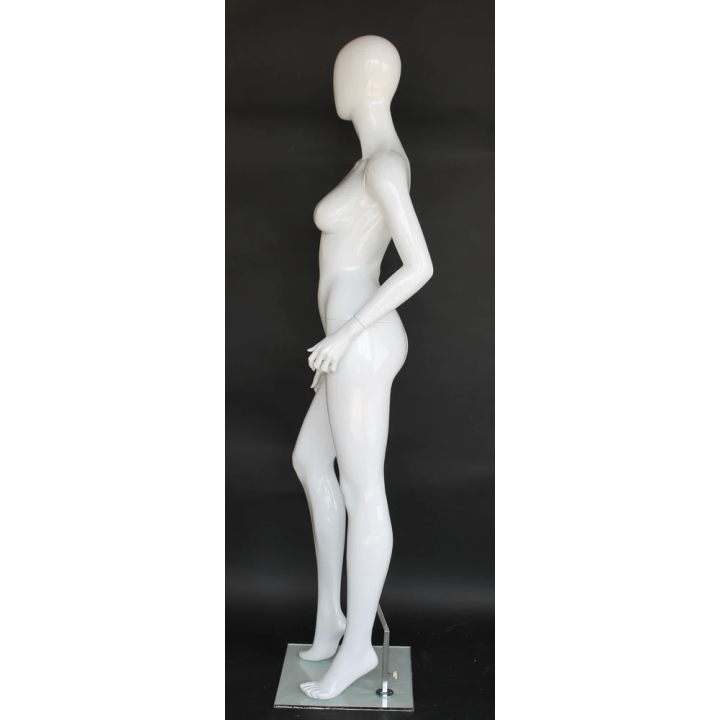 USED-SFW83E-GW Glossy White Female Mannequin Egg Head -NYC Display