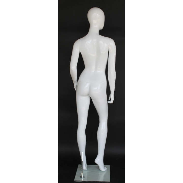 USED-SFW83E-GW Glossy White Female Mannequin Egg Head -NYC Display
