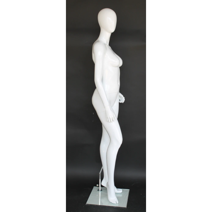 USED-SFW83E-GW Glossy White Female Mannequin Egg Head -NYC Display