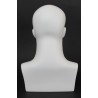 16 in H Matte White Featured Face Male Head Mannequin MH7-WT