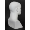 16 in H Matte White Featured Face Male Head Mannequin MH7-WT