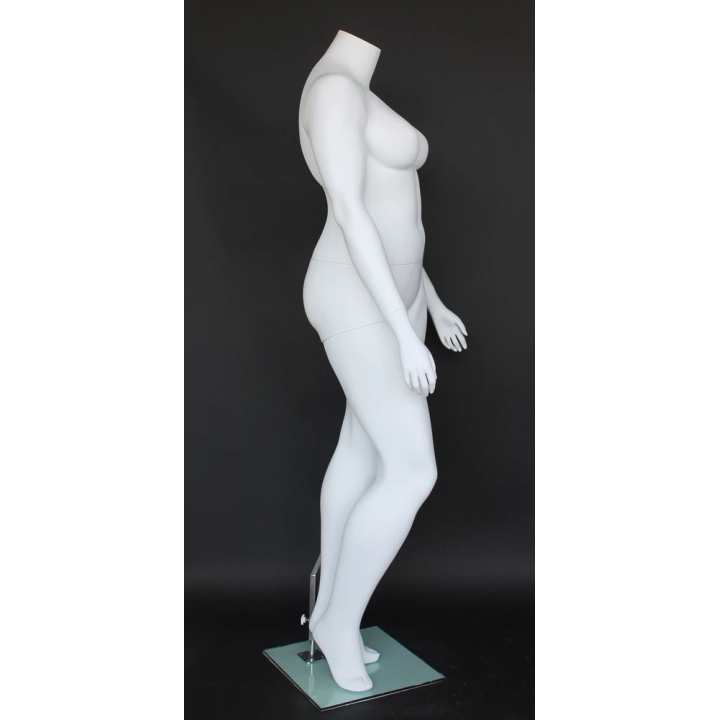 USED-PLUS-2 Matte White Plus size headless Female Mannequin