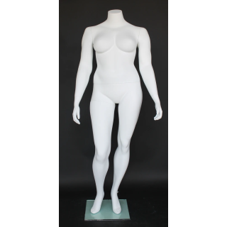 USED-PLUS-2 Matte White Plus size headless Female Mannequin