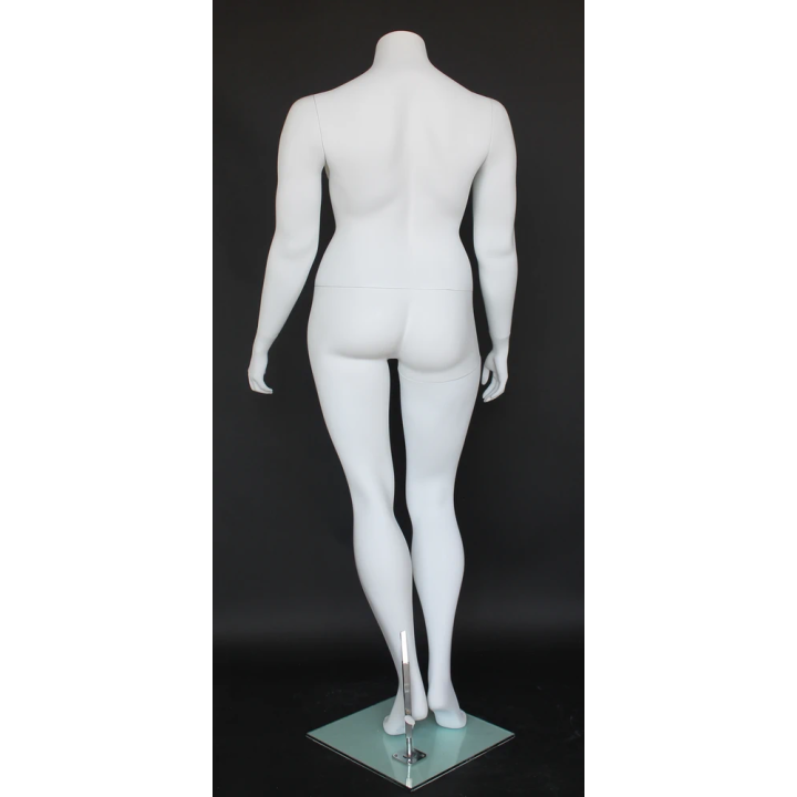 USED-PLUS-2 Matte White Plus size headless Female Mannequin