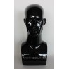 19 in H Glossy Black Featured Face Male Head Mannequin MH9-HB