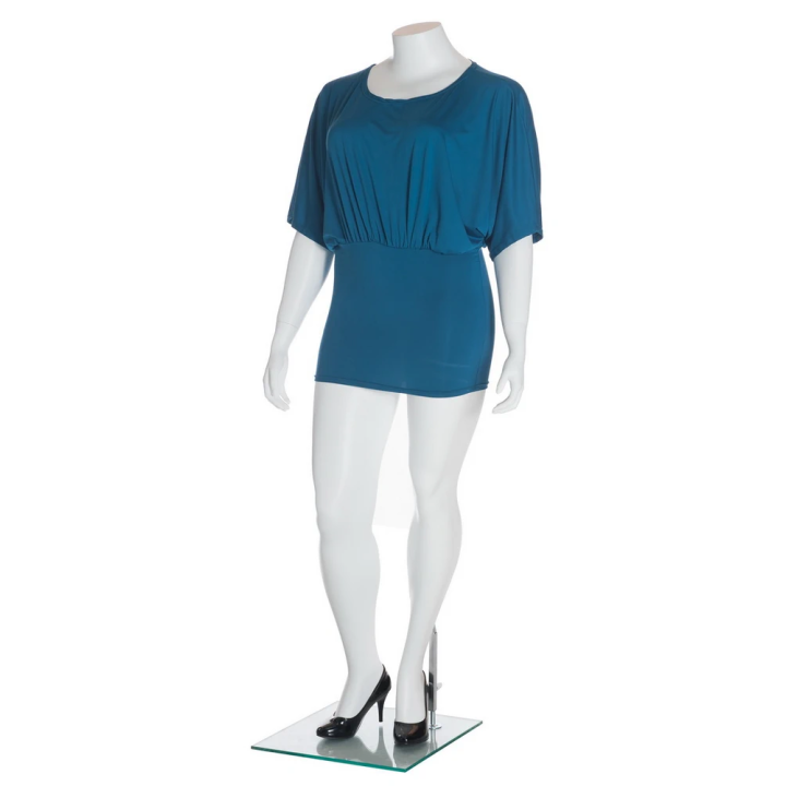 USED-PLUS-2 Matte White Plus size headless Female Mannequin