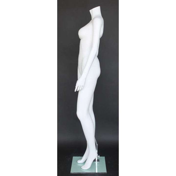 USED-STW105-WT - 5 ft 4 in Headless Full Body Female Mannequin Matte White