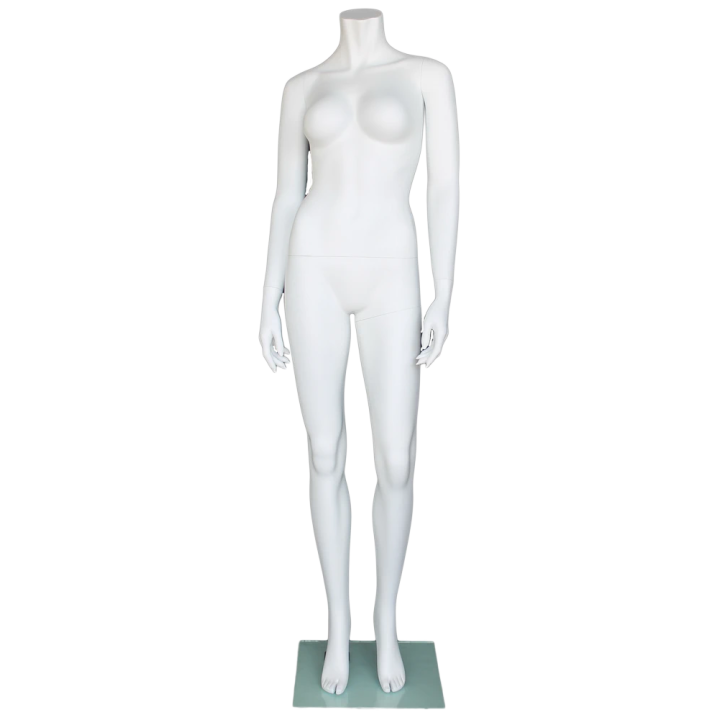 USED-STW105-WT - 5 ft 4 in Headless Full Body Female Mannequin Matte White