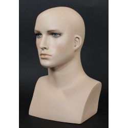 16 in H Skin tone color Face Makeup Male Head Mannequin MH7-FT