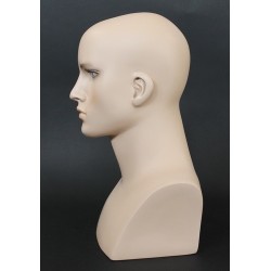 16 in H Skin tone color Face Makeup Male Head Mannequin MH7-FT