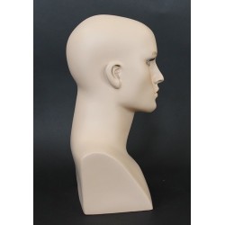 16 in H Skin tone color Face Makeup Male Head Mannequin MH7-FT