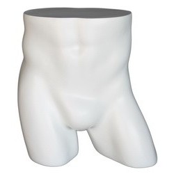 16 in H Full Round Buttocks Male mannequin Display Form MT003-WT