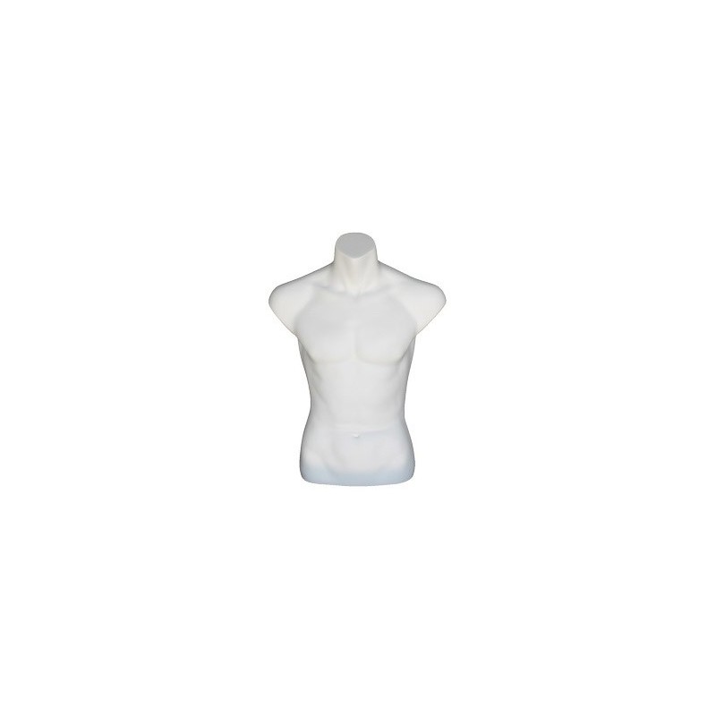 27 in H Full Round Male Torso Display Form mannequin  MT15-WT