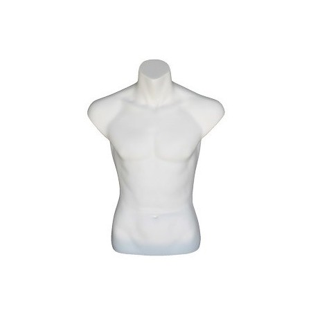 27 in H Full Round Male Torso Display Form mannequin  MT15-WT