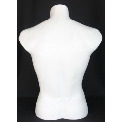 27 in H Full Round Male Torso Display Form mannequin  MT15-WT