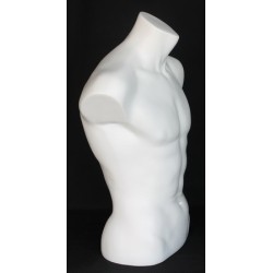 27 in H Full Round Male Torso Display Form mannequin  MT15-WT