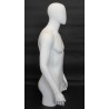 43 in H Matte White Egg Head Male Torso Mannequin With Arms MT4E-WT