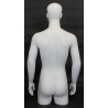 43 in H White Abstract Face Head Male Torso Mannequin With Arms MT5E-WT