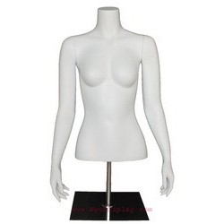 46 in H Female Torso mannequin with Arms and Base FT6-WM