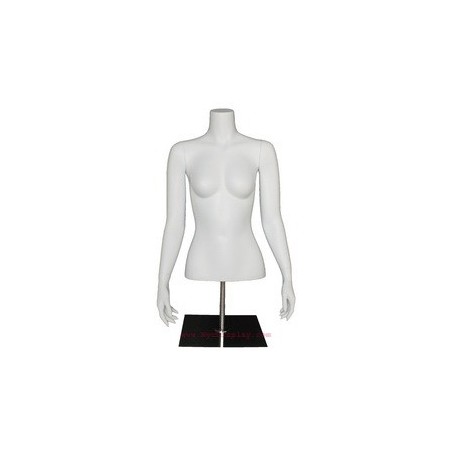 46 in H Female Torso mannequin with Arms and Base FT6-WM