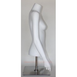 46 in H Female Torso mannequin with Arms and Base FT6-WM